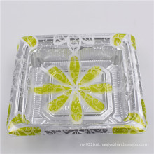 Clean color with yellow flower square sushi box